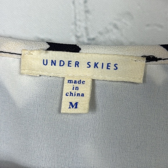 UNDER SKIES Sleeveless Ivory and Black Chevron Short Dress size medium - Picture 5 of 6